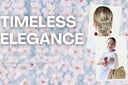 Timeless Elegance: vintage kimono fabric scrunchies against a cherry blossom background