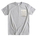 Pure Tradition Kimono Pocket T-Shirt with a pocket of a vintage shiro-muku wedding kimono, woven with layered ivory chrysanthemums, view 5