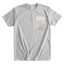 Pure Heritage Kimono Pocket T-Shirt with a pocket of a vintage shiro-muku wedding kimono, woven with scattered cherry blossoms, view 5