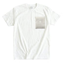 Ivory Bloom Kimono Pocket T-Shirt with a pocket of a vintage shiro-muku wedding kimono, woven with white and silver chrysanthemums, view 3