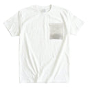 Fuji Breeze Kimono Pocket T-Shirt with a pocket of a vintage shiro-muku wedding kimono, woven with white plum blossoms, view 6