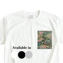 Old Town Ed. 01 Kimono Pocket T-Shirt with a pocket of vintage kimono silk in a yosegire patchwork of blossoms and checks, view 2