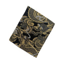 Black & Gold Dragon Ed. 03 Kimono Pocket T-Shirt with a pocket of vintage Nishijin-ori kimono silk, with a coiling gold dragon on black