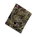 Black & Gold Dragon Ed. 04 Kimono Pocket T-Shirt with a pocket of vintage Nishijin-ori kimono silk, with a coiling gold dragon on black
