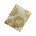 Gold Chrysanthemum Vine Ed. 04 Kimono Pocket T-Shirt with a pocket of vintage Nishijin-ori kimono silk, with golden chrysanthemums and scrolling vines