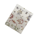 Ivory Four Guardian Beasts Ed. 04 Kimono Pocket T-Shirt with a pocket of vintage Nishijin-ori kimono silk, with the four guardian beasts: tiger, phoenix, tortoise and dragon