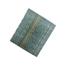 Indigo Wave Kimono Pocket T-Shirt with a pocket of vintage kimono silk in an indigo shima stripe of white, olive and gold