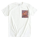 Soft Heritage Kimono Pocket T-Shirt with a pocket of vintage kimono silk, with a single blooming botan peony, view 6