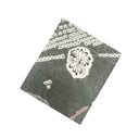 Kyoto Mood Kimono Pocket T-Shirt with a pocket of vintage kimono silk, with a charcoal kanoko fawn-spot pattern
