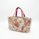 Opulent Brocade obi handbag made from a vintage Japanese obi, with a taiko drum, clouds and chrysanthemums, view 6