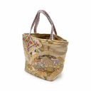 Sacred Brocade obi handbag made from a vintage Japanese obi, with floral roundels and scrolling vines, view 6