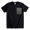 Sacred Stitch Ed. 01 Kimono Pocket T-Shirt with a pocket of vintage Oshima tsumugi silk in a black and cream crosshatch weave, view 2