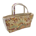 Golden Grove obi bag made from a vintage Japanese obi, with stylized pines, bamboo, plum blossoms and chrysanthemums, view 2