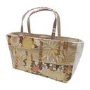 Golden Grove obi bag made from a vintage Japanese obi, with stylized pines, bamboo, plum blossoms and chrysanthemums, view 3
