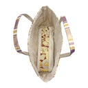 Golden Grove obi bag made from a vintage Japanese obi, with stylized pines, bamboo, plum blossoms and chrysanthemums, view 6