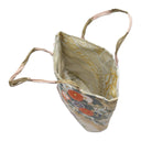Snowy Pines obi bag made from a vintage Japanese obi, with cranes over snow-covered pines and autumn chrysanthemums, view 5